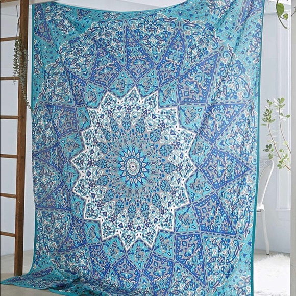 Urban Outfitters Blue Elephant Tapestry